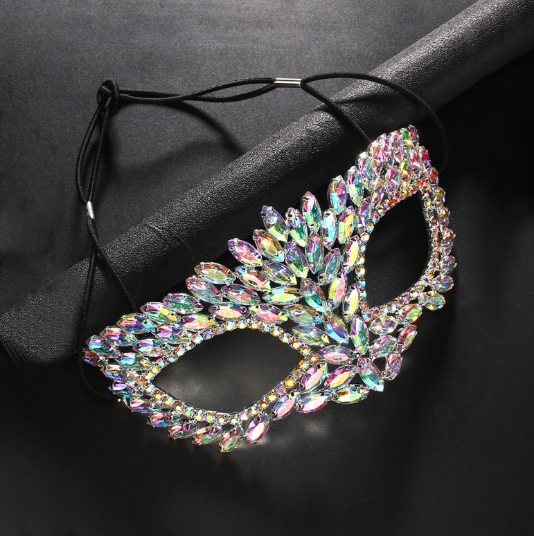 Luxury Crystal Rhinestone Face Jewelry Masquerade Mask